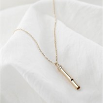 14K 호루라기 목걸이, 옐로우골드