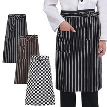 허리 앞치마 나물 가정 식당 어쩌다주부앞치마, 브라운 줄무늬