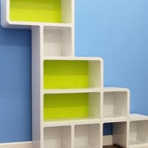 파티션책장 서랍책장 거실서재 더크린 DIY 공룡 공간분리 오픈 수납함, 블랙 그린
