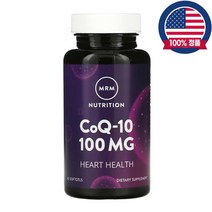 MRM 코큐텐 코엔자임Q10 CoQ10 유비퀴논 100mg 비타민D 60캡슐, 100mg 60캡슐