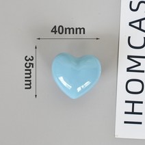 매입손잡이 가구 베슬라그 반달손잡이 2구손잡이 세라믹 구름 별 달 후크 및 어린이 방 드레서 서랍 벽 캐비닛 문 손잡이, 16.Blue heart