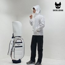 스컬독 남성 골프우의 세트 상의 하의 비옷 우비 방수 방풍 골프 레인슈트, 블랙상의 블랙하의 3XL