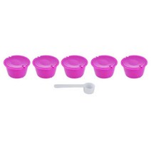 커피머신 가정용 수동 반자동 기계 드롱기 커피 캡슐 필터 컵 스테인레스 스틸 홈 DOLCE GUSTO 카페, 06 Rose red