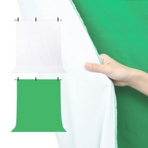 [대한] 크로마키 유튜브 방송 촬영 장비 화이트 그린 양면 폴리 배경천 1.5 X 2m / 2 X 3m 옵션선택|양면 폴리 배경천 2 X 3m, 양면폴리천 2 X 3m DB-0203