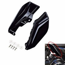 Black Mid Frame Air Deflectors Heat Shield Deflector Haploid Compatible for Harley Davidson Touring
