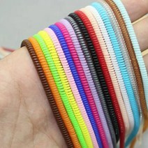 USB선 케이블보호커버 단선 파손방지 TPU 스프링캡 튜브, 투명그린
