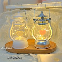 자취방조명 원룸인테리어 자취꿀템 아크릴무드등 간접 자취방 수유등 수면등 침실 무드램프, 【핑크 하트 액세서리】실버 오일 램프-+배터리