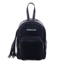 언더크로스 [UNDERCROSS] 조이 슬링백 매트 블랙 비건 레더 미니백팩