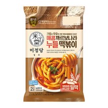 CJ 간편식 미정당 매콤까르보나라 누들떡볶이 야식 분식 400g 1세트