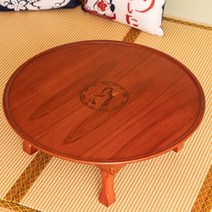 개다리소반 찻상다과상 소형 중형 고급 교자상 다다미 라운드 테이블 로우 베이 창틀 작은 한국 접이식 강 카펫 앉아 낮은 커피, 70 라운드 높이 26 Songhe