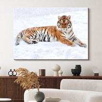 더 아트 컴퍼니 우리 집 지켜주는 성공하는 액운방지 수맥차단 액운막는 황호 백호 호랑이 사업운 금전운 명예운 재물운 와이드 사진 그림 액자 47종 (24-47), 31. 순백설원 호랑이