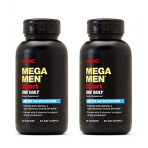 지엔씨 메가 맨 스포츠 원 데일리 멀티비타민 GNC Mega Men Sport One Daily 60정 2팩, 1개, 1