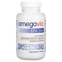 오메가비아 EPA 500 퓨어 오메가3 캡슐 120정 하루 2-6정 1-2개월분