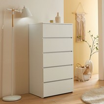 사사가구 릴리아 600 5단 서랍장, 화이트