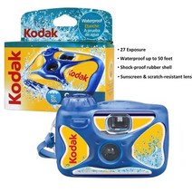 kodak 일회용 일회용 2739 노출 사진용 일광HD 전원 플래시 방수 펀세이버, 27 사진 방수, 1개