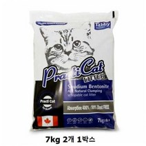 고양이모래 탑퍼 프락티캣 무향 7kg 2개 1박스, 고양이모래 탑퍼 프락티캣 무향 7kg 2개 1