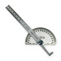 180도 만능 반원 분도기 각도기 목공 측정 제도 용구 용품 제도기 경사계 수평 각도계 선긋기 수직기, 1개