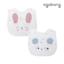 아가방 SH05 피피턱받이 01N084201, 핑크／화이트