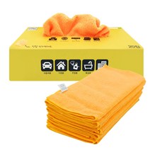 뽑아쓰는 마이크로화이버 뽑쓰타 차량용 세차 타올 극세사타월 20p 옐로우, 20개