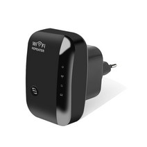 유무선 인터넷공유기 기가비트 와이파이 Kebidumei 무선-N 중계기 WIFI 라우터 300mbps 802.11N/B/G 신호, 02 Black_01 EU plug