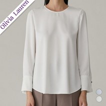 인디안 [올리비아로렌] 라운드넥 진주장식 블라우스 VOCNLXM 3111