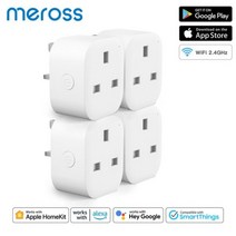 Meross-HomeKit ★★★★★★★★★★★★★★★★★★★★★★★★★★ 얀덱스 앨리스 알렉사 구글 어시스턴트 스마트형편, UK Plug 4 Piece