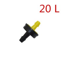 유량 10L 20L 30L 압력 보정 드립 에미터 자동 관개 물 조절기 파이프 호스 PC 드리퍼 50 개, 02 20L