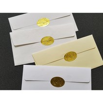 캘리그라피 봉투 티켓 봉투 상품권 봉투(8X16 100매), 금색스티커 (50매)