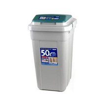 코멕스 크린스페이스 50L 연회색 그린 쓰레기통_ 94590EA, 본상품선택