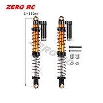 rc 서스펜션 110 RC 락 크롤러 메탈 오일 쇼크 업소버 90MM 95MM 100MM 105MM 110MM 115MM 피기 백 듀얼 스프링 댐퍼, BK 110MM 2PCS