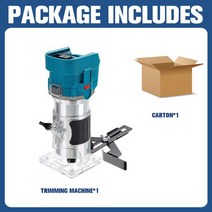 파워딜 전기 목재 밀링 커터 6.35mm 전동 라우터 및 트리머 850W 목공 기계 도구 마키타 배터리 사용, 01 Tool Only