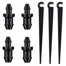 200pcs 물방울 관개 키트 150pcs 물방울 관개 플러그 14 인치 튜브 폐쇄 구프 구멍 관개 마개 14 인치 튜브 호스 꽃 침대 정원 잔디 용품에 대 한 50pcs 관개