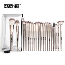 make up brush 붓 메이크업 MAANGE-메이크업 브러쉬 세트 내추럴 헤어 파운데이션 파우더 아이섀도우 메이, 한개옵션1, 05 20pcs with bag-E