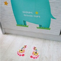 하bskyy_팬시스티커 야광 놀이방꾸미기 발바닥 아이 다용도 도인테리어 거실 아기방꾸미기♥day, ♥day짝꿍기린F-166