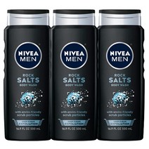 Nivea 니베아 MEN 딥 락 솔트 바디 워시 히말라야 솔트를 함유 각질 제거 클린 500ml 3개입 330064