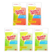 스카치브라이트 아크릴사 수세미 랜덤 발송, 1개입, 5개