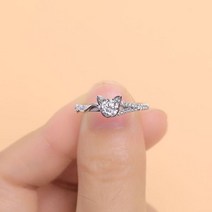 링 실반지14K MENGYI여성용 반지 연인 귀여운 새끼 고양이 단순히 CZ 스타일 여자 패션 쥬얼리 173456