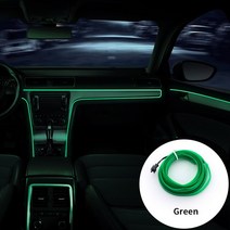 DIY 자동차 인테리어 분위기 앰비언트 LED 스트립 EL 네온 램프 아우디 A1 A3 8P A4 B5 B6 B7 B8 A5 A6 C5 C6 C7 A7 A8 Q3 Q5, [06] green, [02] cigarette drive, [01] 1m