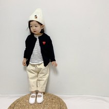 S-모란 하트가디건 엄마랑커플 남녀공용 커플룩 봄 유아동 아기 가디건