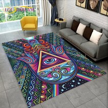 Nazar Evil Eye Tree of Life 영역 러그 가정용 카펫 거실 침실 소파 도어매트 주방 장식 어린이 놀이 미끄럼 방지 바닥 매트, 38.40x60cm15x23in - 11