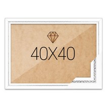 보석십자수액자 40x40 고급형 그레이스 화이트, 단품