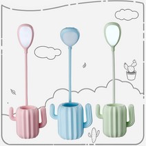 [디월스] 전파인증 스탠드 선인장 테이블 LED 터치램프, 핑크 (WX02)