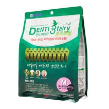 포켄스 덴티3페어리 클로로필 410g 덴탈껌 SS(1.5~3Kg)초소형견 S(3~7Kg)소형견용 410g M(7~11Kg)중소형견