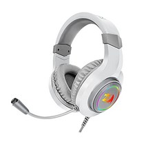 Redragon H260 RGB 발광 게이밍 헤드폰 50mm 드라이버 유선 마이크 첨부 DJ 모니터 헤드폰 오버 이어 밀폐형 악기 연습 믹싱 음악 영화 감상 PC용 switch Xbox One에 대응 (화이트)