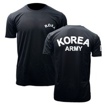 코리아아미 군인군용 반팔티 ROKA 검정 티셔츠 로카티
