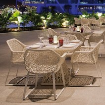 야외 등나무 테이블 및 의자 안뜰 방수 자외선 차단 레저 커피숍 정원 테라스 흰색 r, 05 라이트 그린