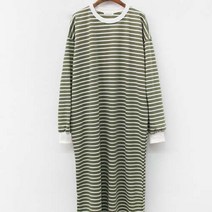 데일로엔 여성용 단가라 트임 여성 긴팔 원피스