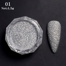 반사 어두운 플래시 Holographics 네일 파우더 반짝이 Glitters 아트 먼지 장식 크롬 안료 DIY 액세서리, 한개옵션1, 23 28
