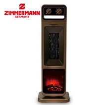 짐머만 플래임 PTC 온풍기 사각, ZMP-3300FG, 골드 + 블랙