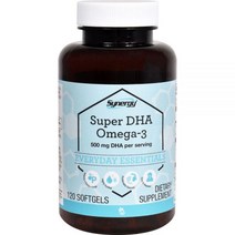 Vitacost Synergy DHA 오메가3 1회 제공량당 DHA 500mg 소프트젤 120정